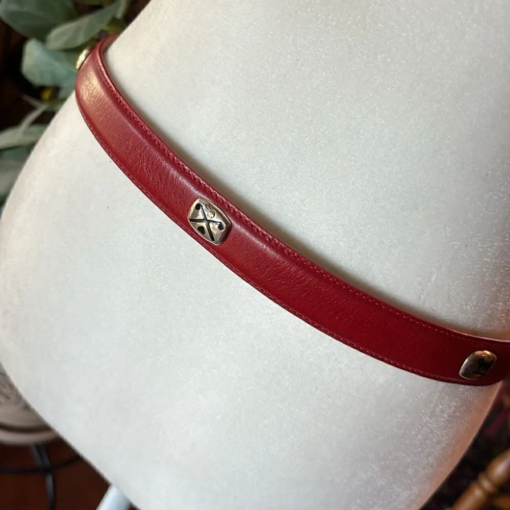 NEW Brighton Cherry Red I Love Golf - Golf Themed Belt - ML 32